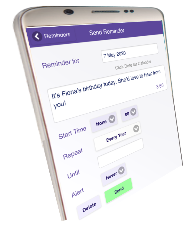 Cognect reminders demo Cognect Reminder